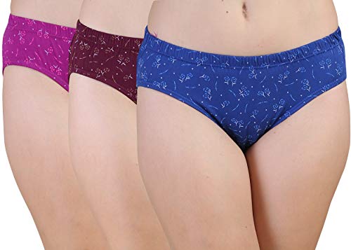 Buy Blossom Womens Cotton Semi Hipster Panty - Multi-Color (Pack
