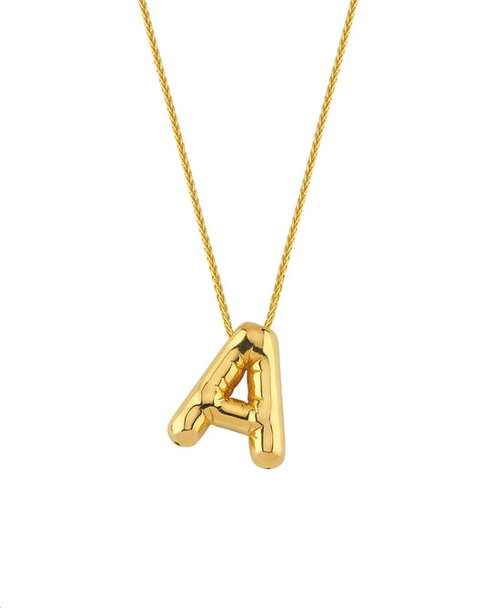 Balloon Letter Initial Necklace – Jacqlour