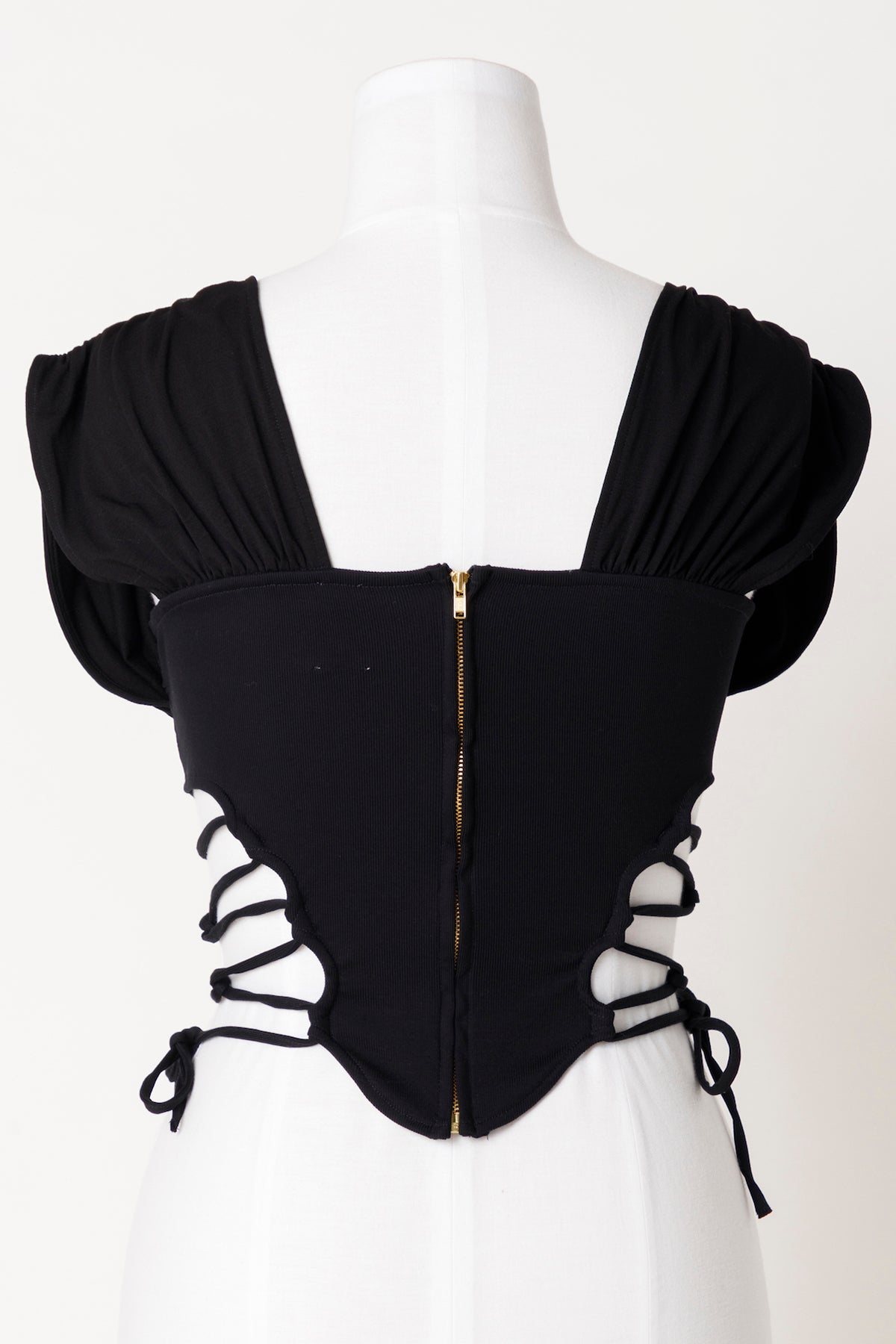 定価以下☆試着のみ【FETICO】RUFFLED SLEEVE BUSTIER www