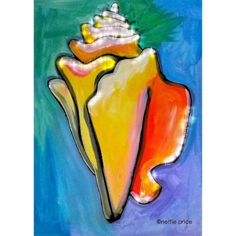 conch shell paintings