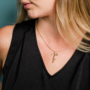 Gold Bow Necklace - The Mercantile at Mill + Grain
