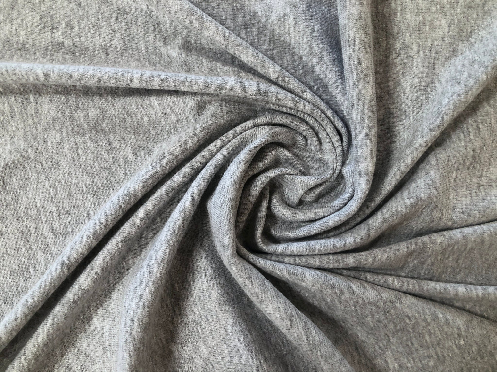 Cotton 1X1 Rib Knit Fabric Heather Grey Fabric Fast shipping from USA ...