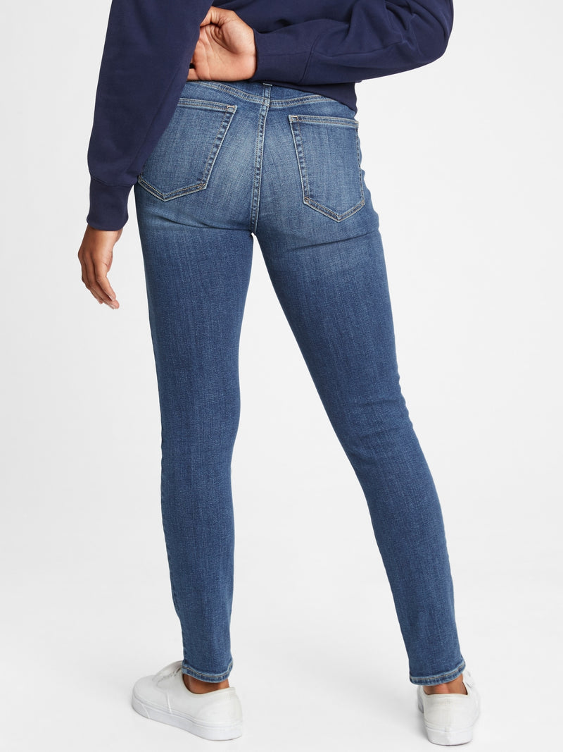 high rise true skinny jeans with secret smoothing pockets