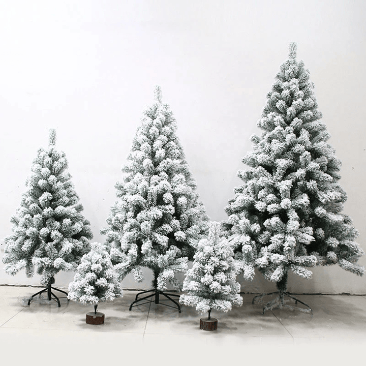 2020 Christmas Tree Pine Artificial Led White Big Nordic Flocking New Year Decoration for Door Wall Ornaments Souvenirs Scenes Decor - MRSLM