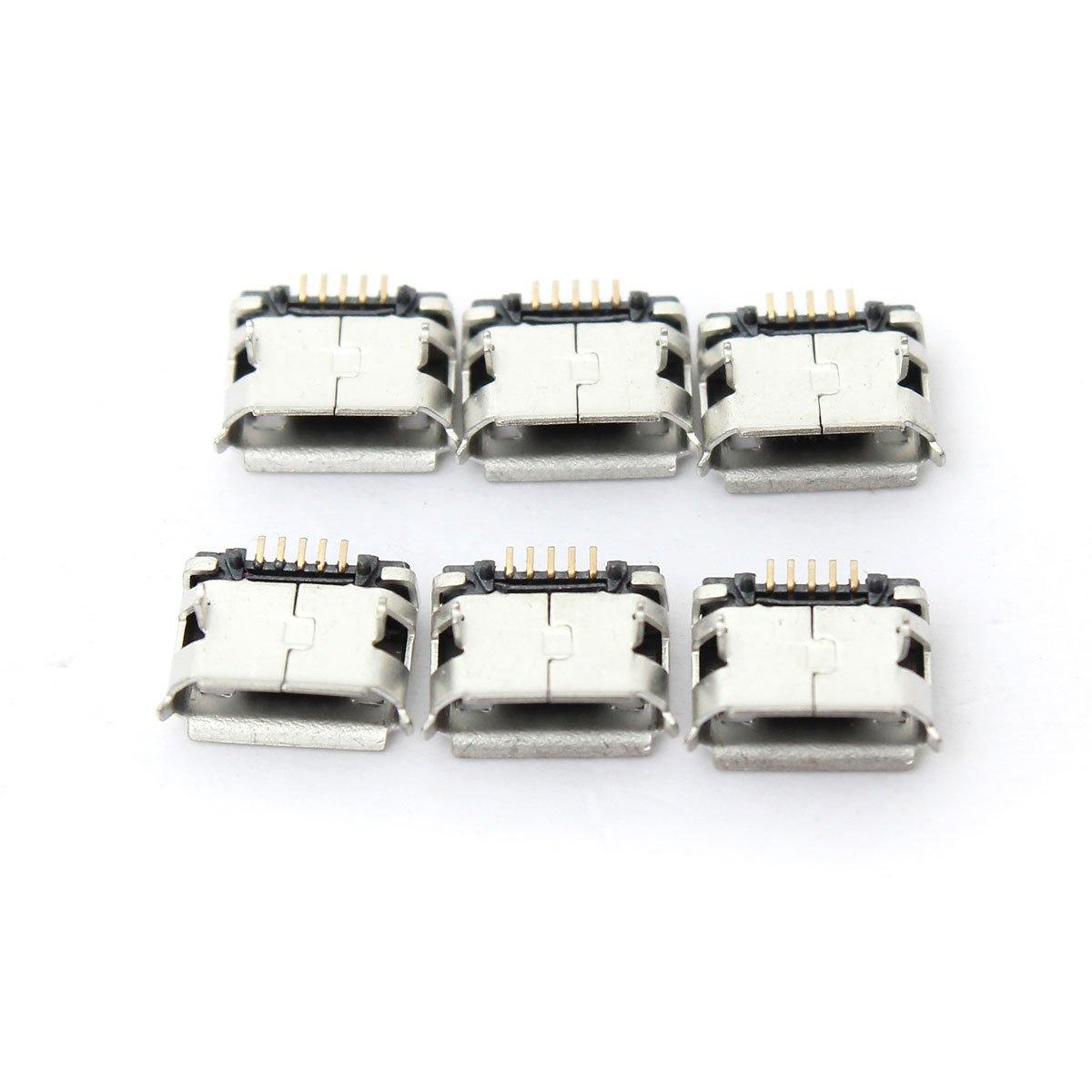 20pcs Micro Usb Type B Female Socket 5 Pin Smt Smd Dip Jack Connector Mrslm