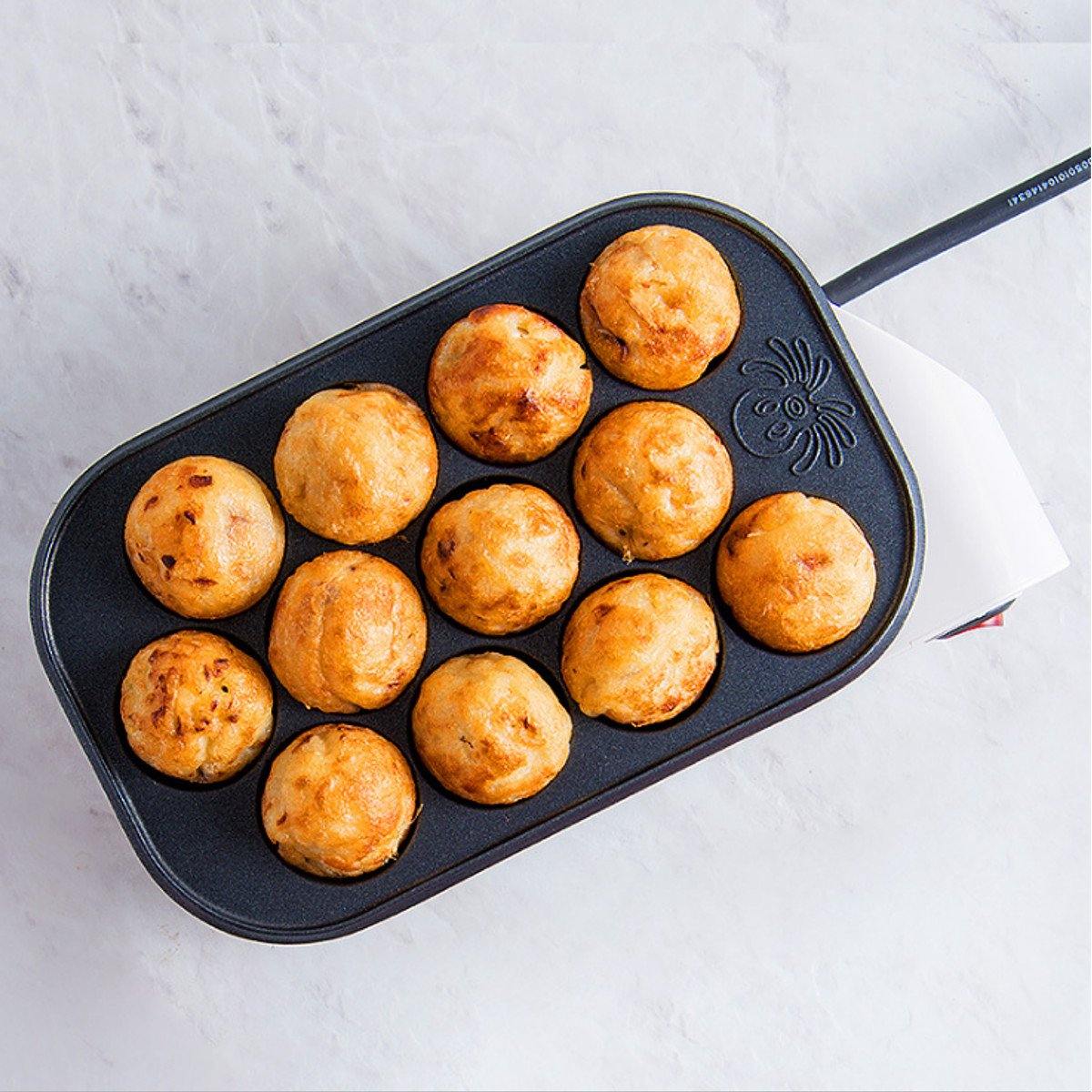 Electric Takoyaki Grill Pan 12 Hole Home Octopus Meat Ball Maker Plate ...