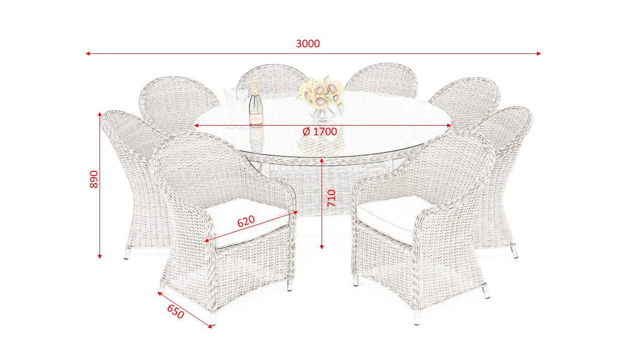 havana 8 seater garden set