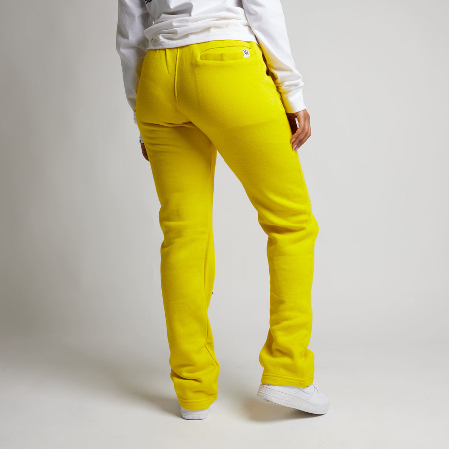 Puff Print Straight Leg Sweatpants (Yellow/Black)