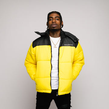 Colorblock Puffer Jacket (Yellow)