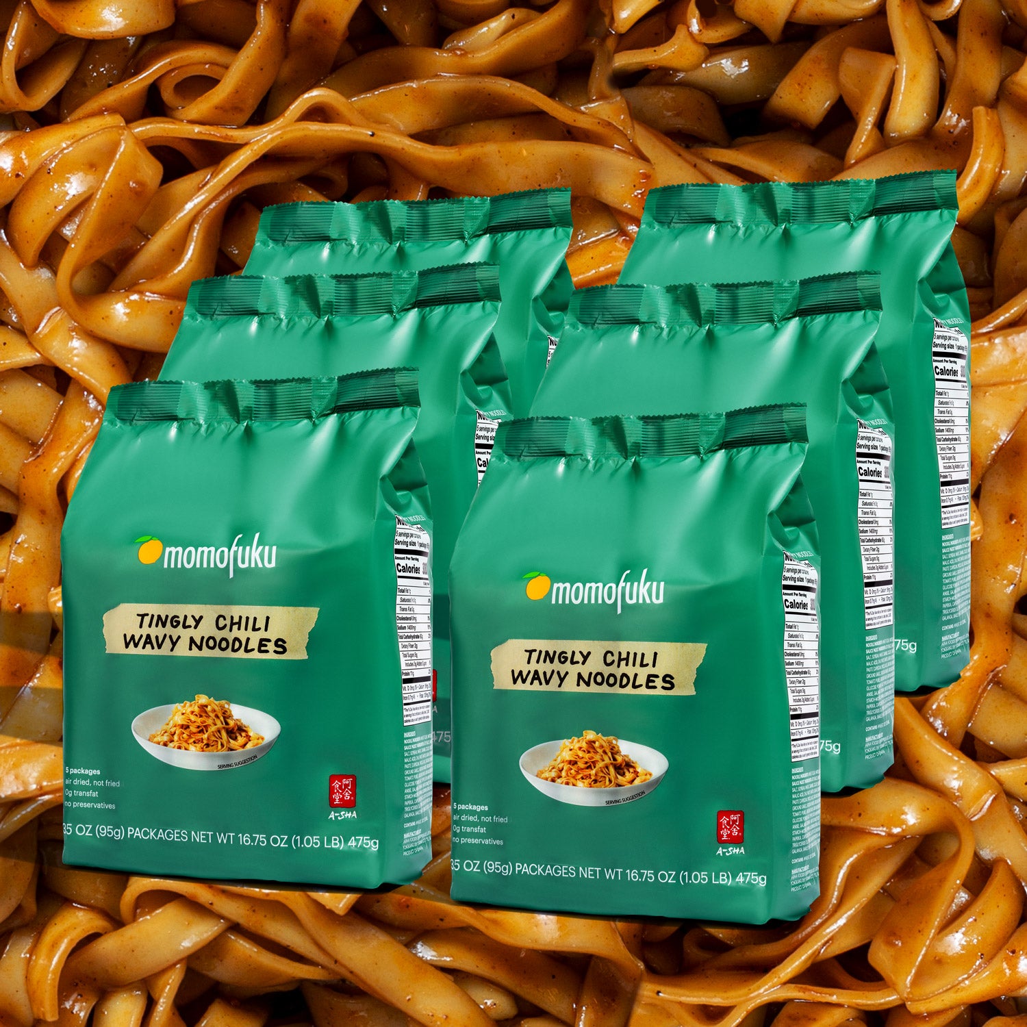 Tingly Chili Noodles | 30 Packs - Momofuku Goods product image