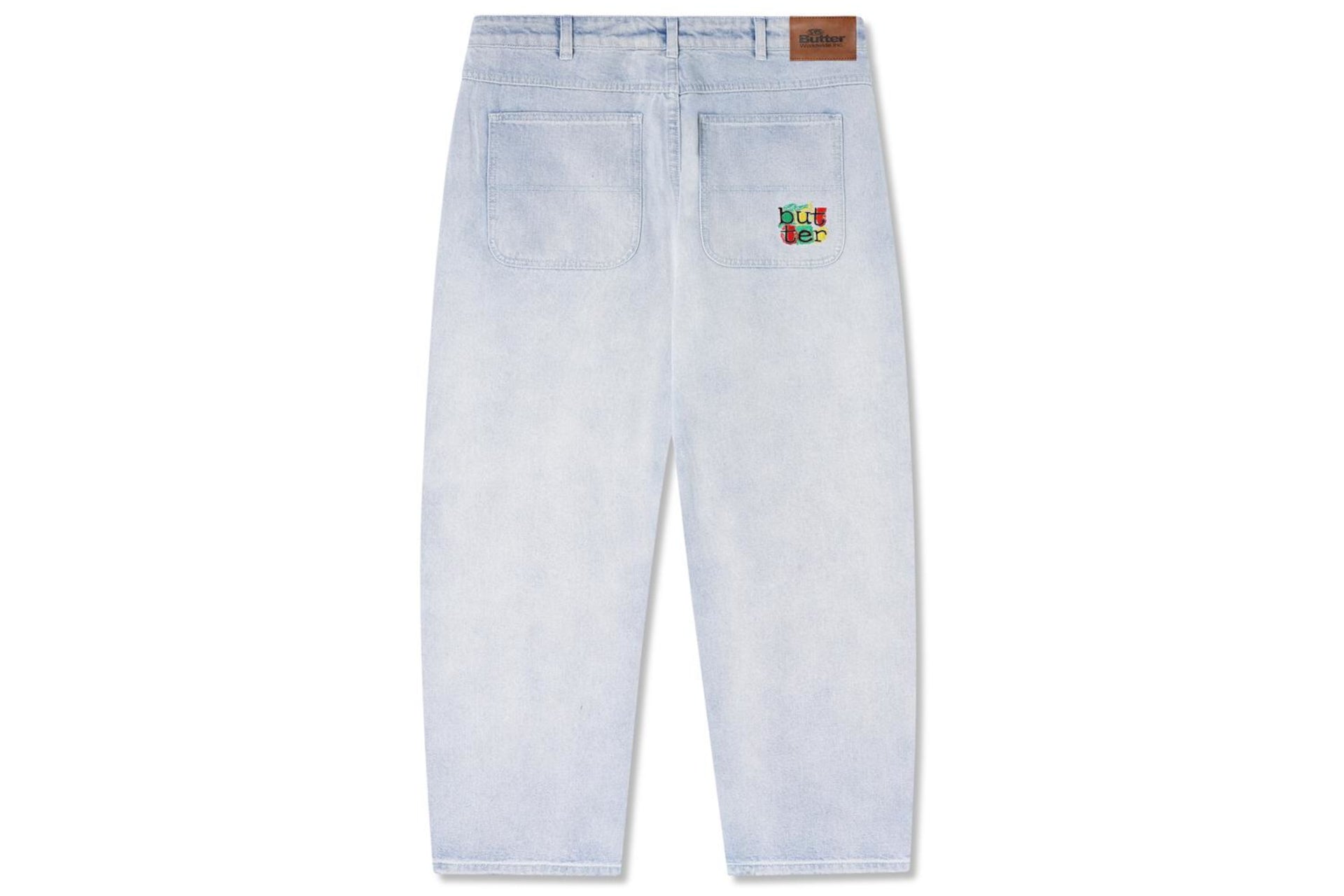 Scribble Denim Pants - Light Blue