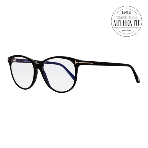 Tom Ford Butterfly Blue Light Blocker Eyeglasses TF5544-B 001 Shiny Bl –  KASSUAL