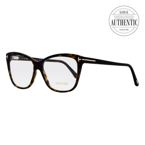 Tom Ford Butterfly Eyeglasses TF5512 052 Dark Havana 56mm 5512 – KASSUAL