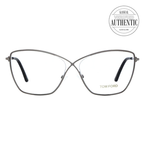 Tom Ford Butterfly Eyeglasses TF5518 014 Silver 57mm 5518 – KASSUAL