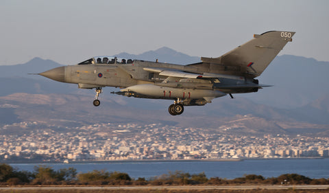 Tornado GR4 on return to RAF Akrotiri Cyprus after an armed reconnaissance mission in support of OP SHADER in 2014
