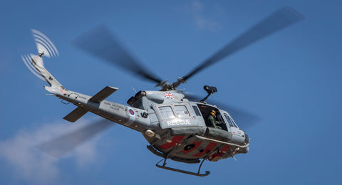 84 Squadron Griffin HAR2 helicopter coming into land at RAF Akrotiri