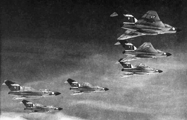 Six Gloster Javelin FAW.7 of No. 64 Squadron, 1959