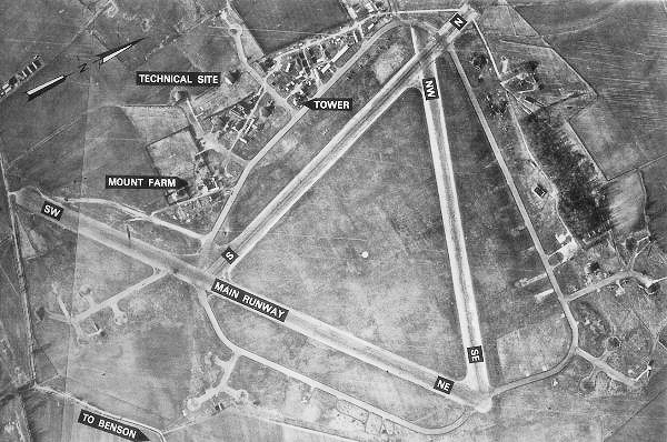 RAF Mount Farm Airfield taken on 3 January 1946