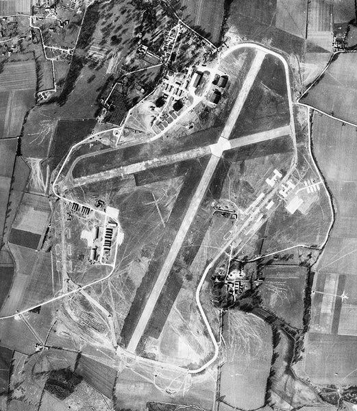 Aerial photograph of Kingston Bagpuize airfield, 8 March 1944