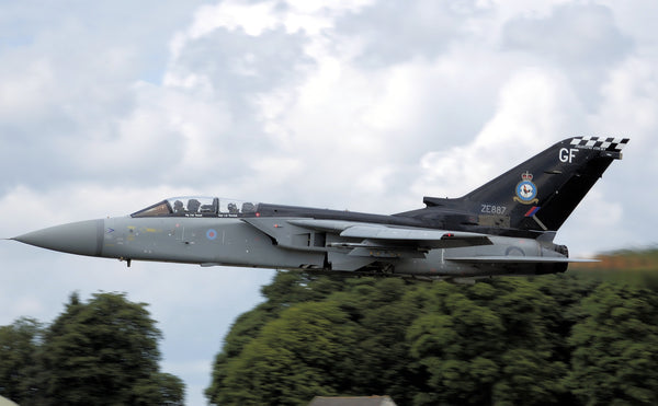 Panavia Tornado F.3 ZE887 of No. 43 Squadron taking off from Kemble Airport, 2008.