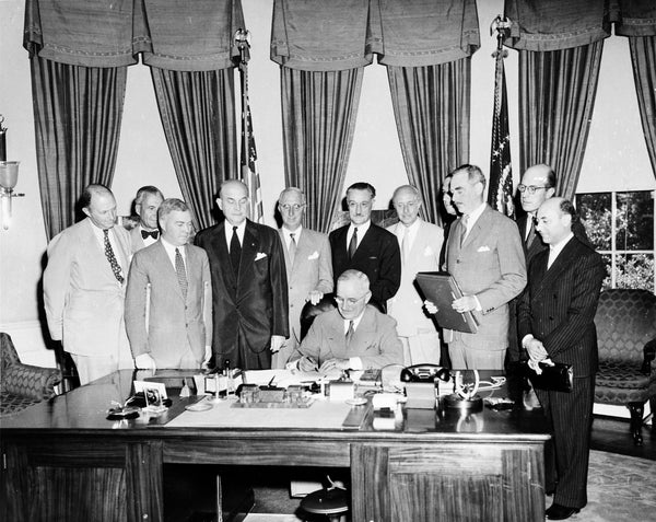 The North Atlantic Treaty was signed by US President Harry S. Truman in Washington, DC, on 4 April 1949.