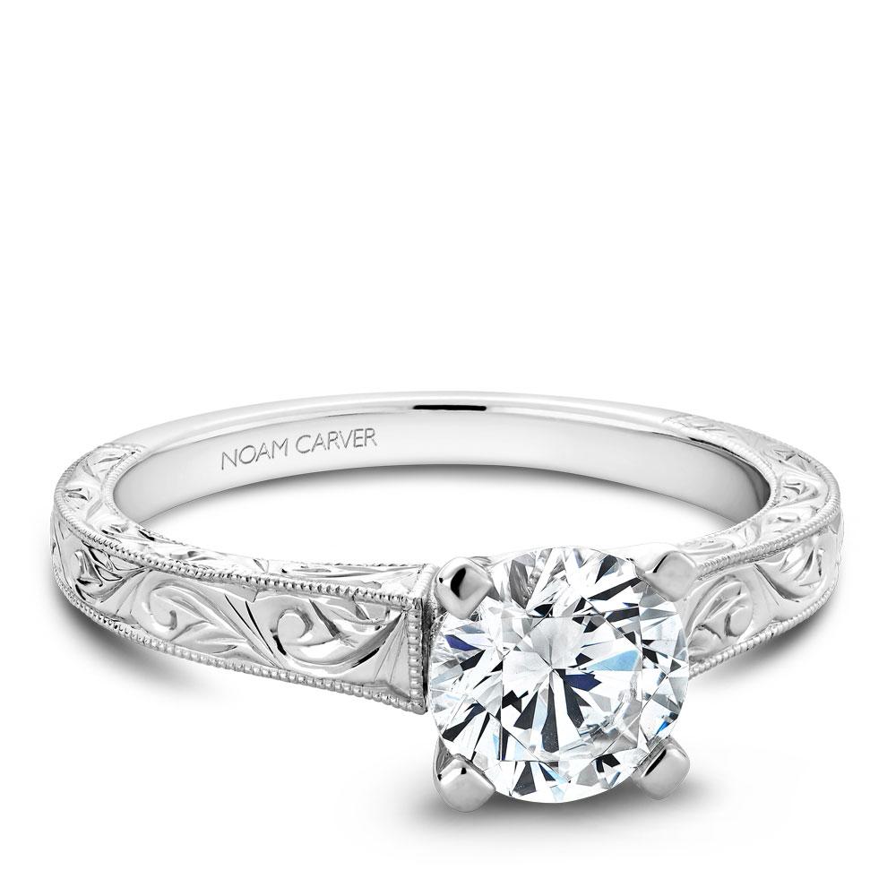 Noam Carver White Gold Semi Mount Engagement Ring B006-03WME – Fifth ...