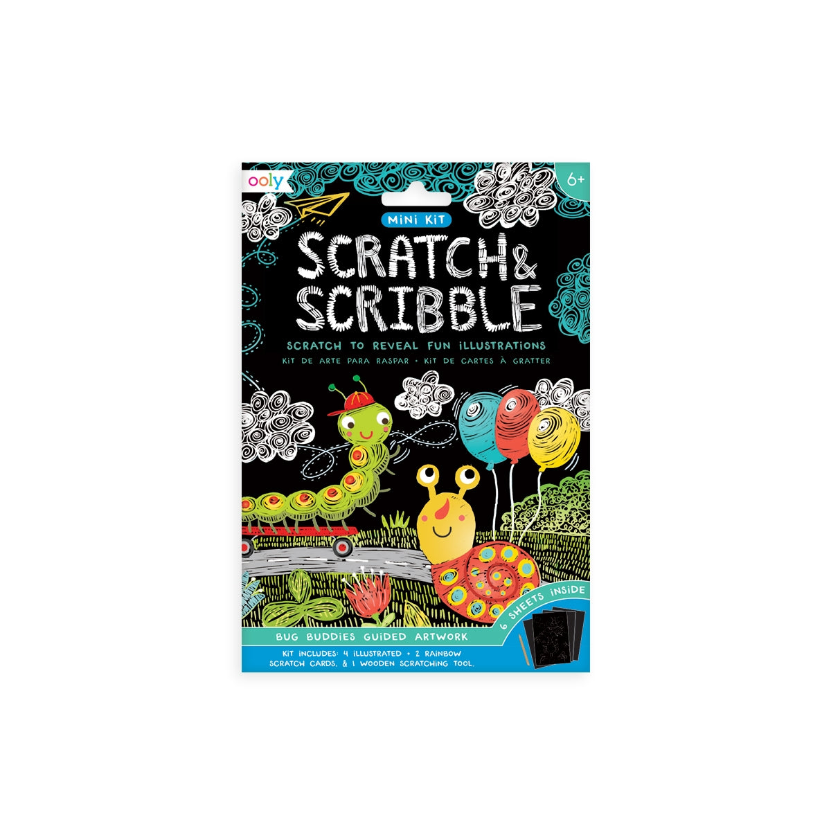 Ooly Scratch & Scribble Art Kit- Princess Garden