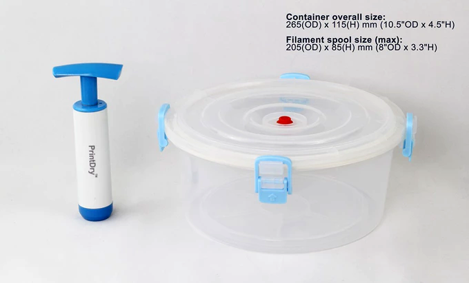 PrintDry Vacuum Filament Container 3D Printing Canada