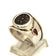 Widows Mite Coin, Silver Ring, Garnets, Genuine Ancient Coin, with Certificate 8016