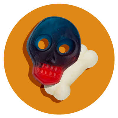 gummy skull and bones