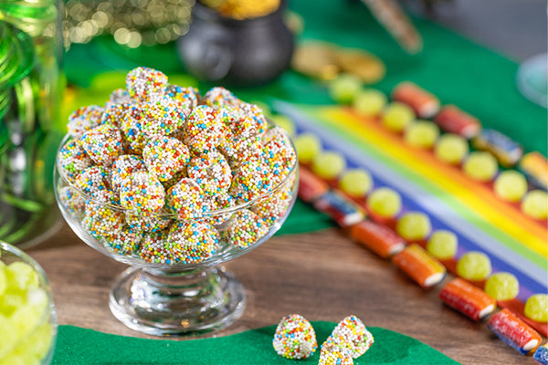 pot of rainbow candy