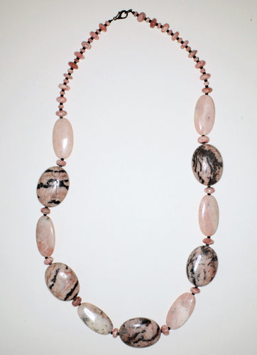 Unique Necklace with Mix of Earthy Toned Unusual Beads – Breathing