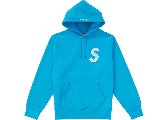 18aw Supreme S Logo Hooded Sweatshirt 灰L