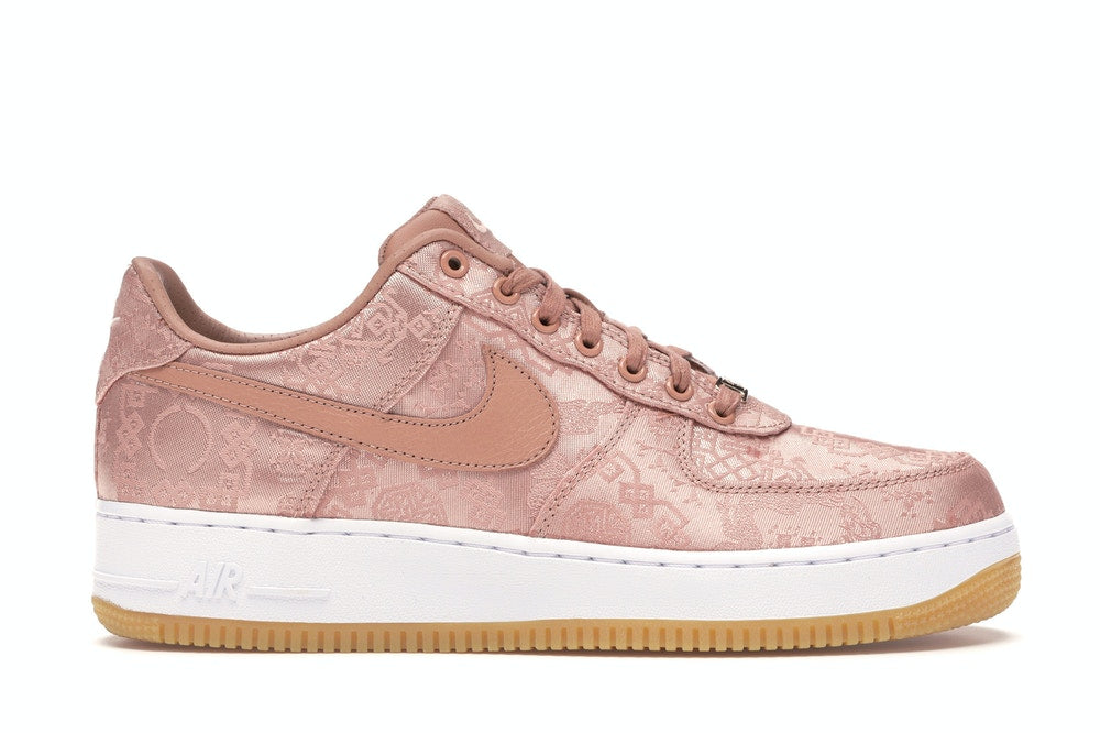 rose gold and black air force ones