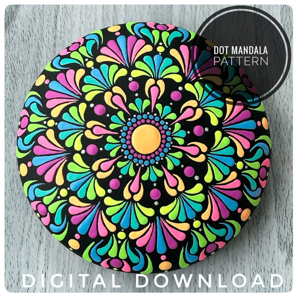 Dot Mandala Downloadable PDF Pattern - Delight - Wrap Around Mug
