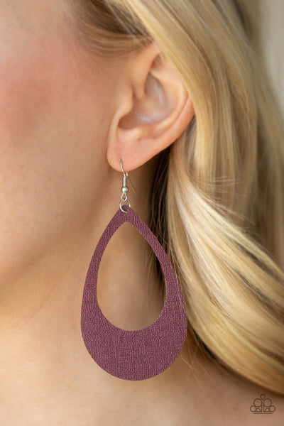 What A Natural - Purple Earrings