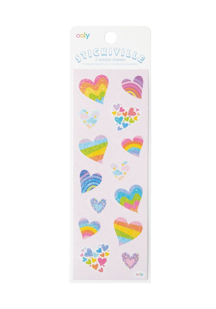 OOLY Stickiville Heart & Star Shaped Balloon Stickers