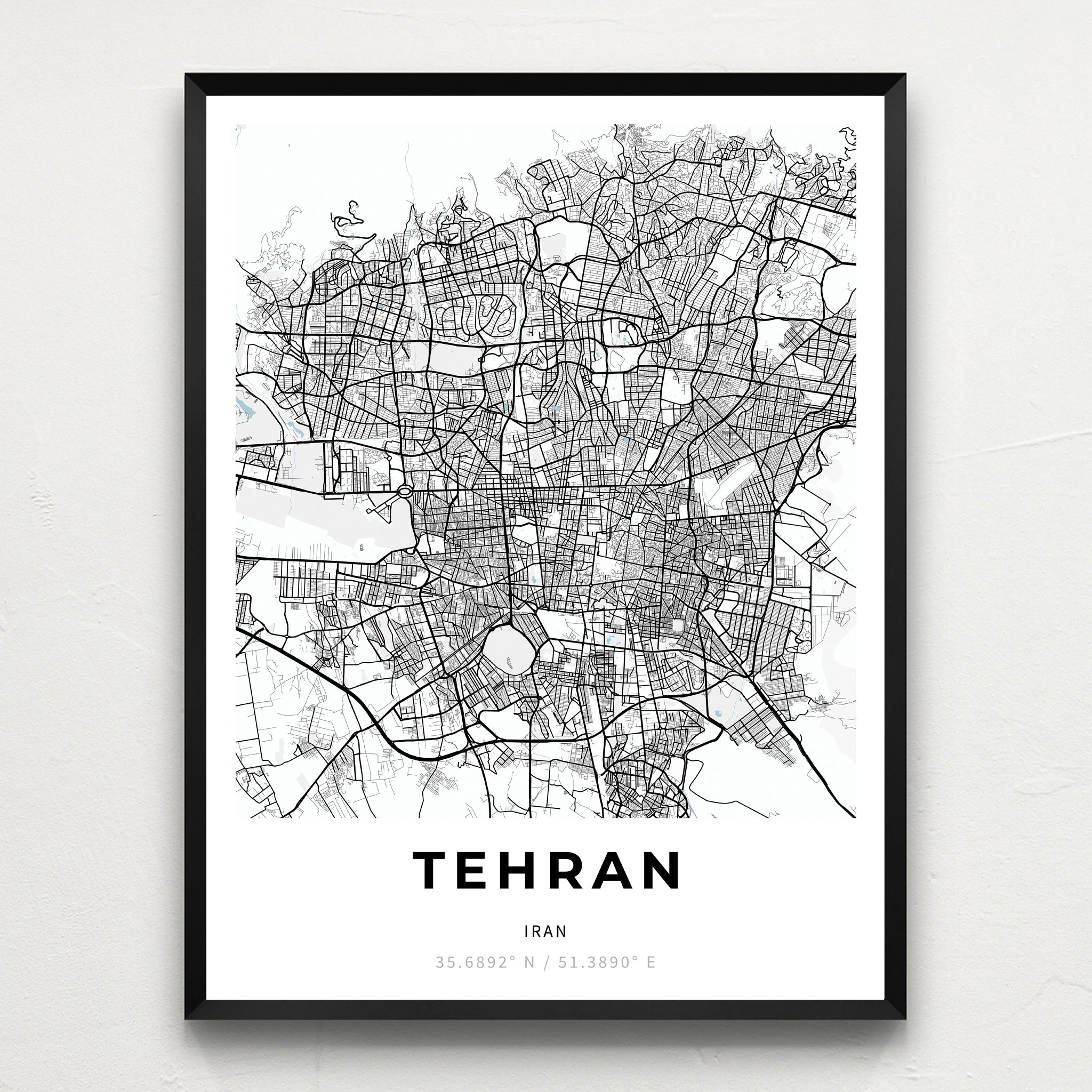 Map of Tehran, Iran – The Classy Vendor
