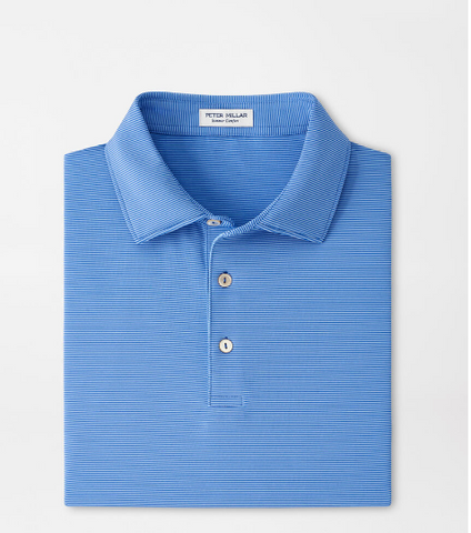 Peter Millar Jubilee Stripe Performance Polo: Sport Navy