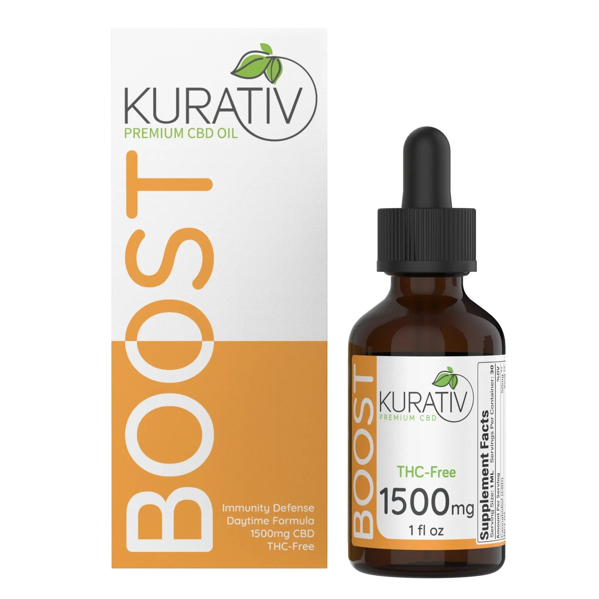 Boost CBD Daytime Oil 1500mg - Kurativ Holdings product image