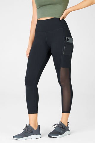 Mila High-Waisted Pocket Capri black leggings from Fabletics