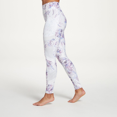Women’s Essential Mesh white flower-patterned leggings from CALIA