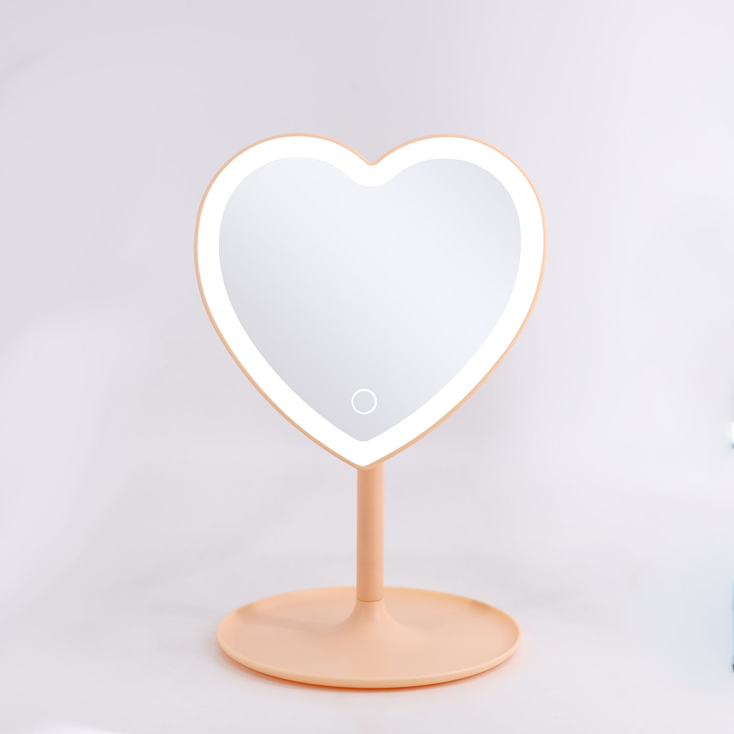 heart shaped led mirror