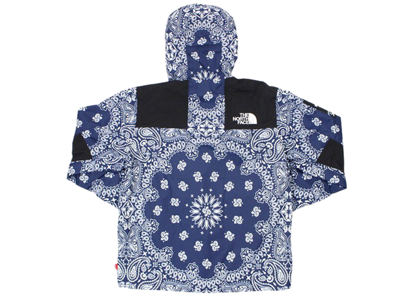 north face blue bandana jacket