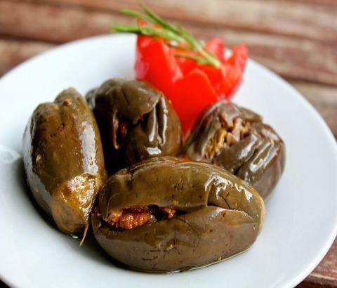 Stuffed Pickled Eggplant With walnut In Oil