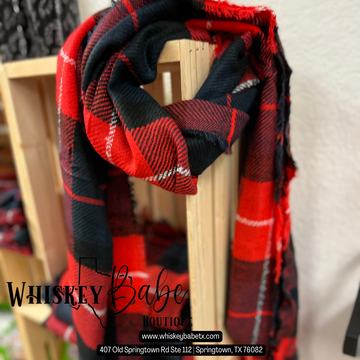 Red Buffalo Plaid Long Scarf