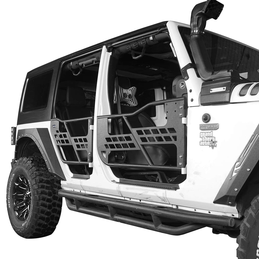4-Door Tubular Doors Half Doors for 2007-2018 Jeep Wrangler JK - Ultralisk  4x4