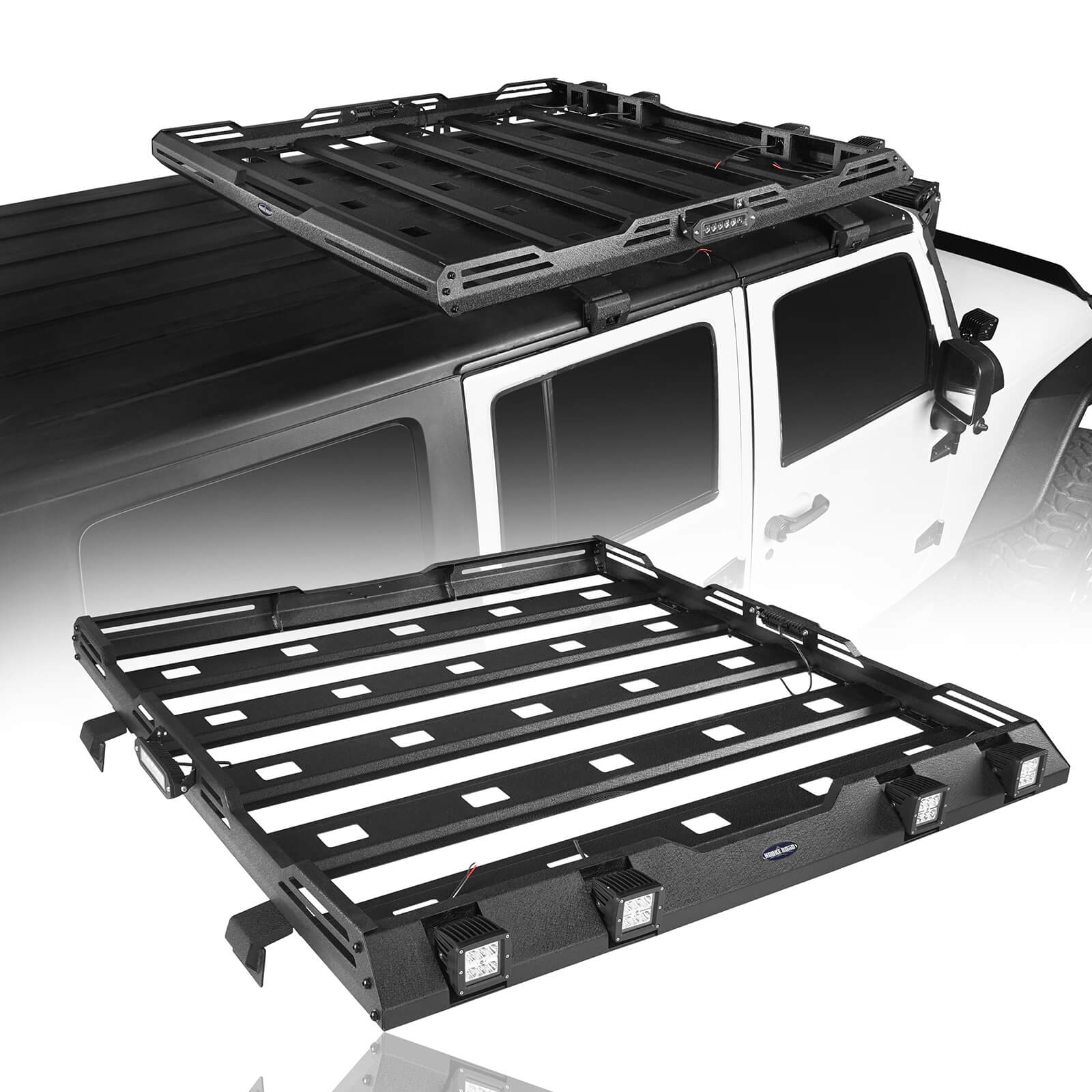 Jeep JK Roof Rack Cargo Storage Rack for 2007-2018 Jeep Wrangler JK  Unlimited 4 Doors - Ultralisk 4x4