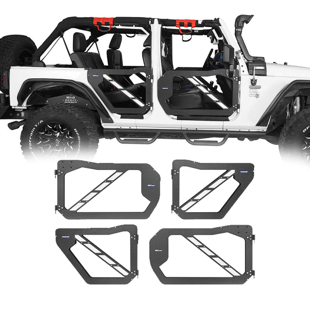 Jeep JK Trail Doors Half Doors w/Mirrors for 2007-2018 Jeep Wrangler JK  4-Door - Ultralisk 4x4