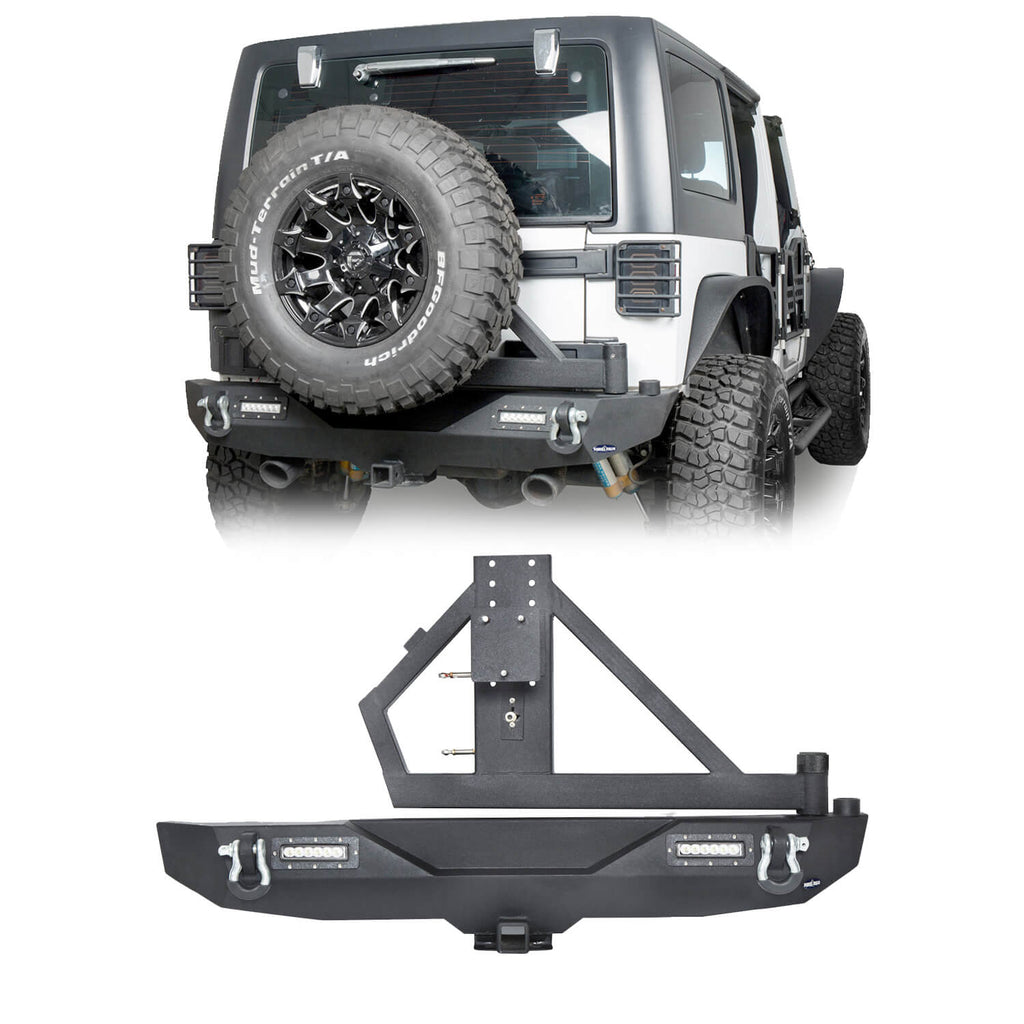 Jeep JK Rear Bumper w/Tire Carrier for 2007-2018 Jeep Wrangler JK -  Ultralisk 4x4